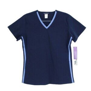 NU DIMENSION Navy Blue Scrubs Top